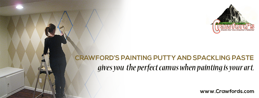 CRAWFORD'S PAINTING PUTTY AND SPACKLING PASTE gives you the perfect canvas when painting is your art!